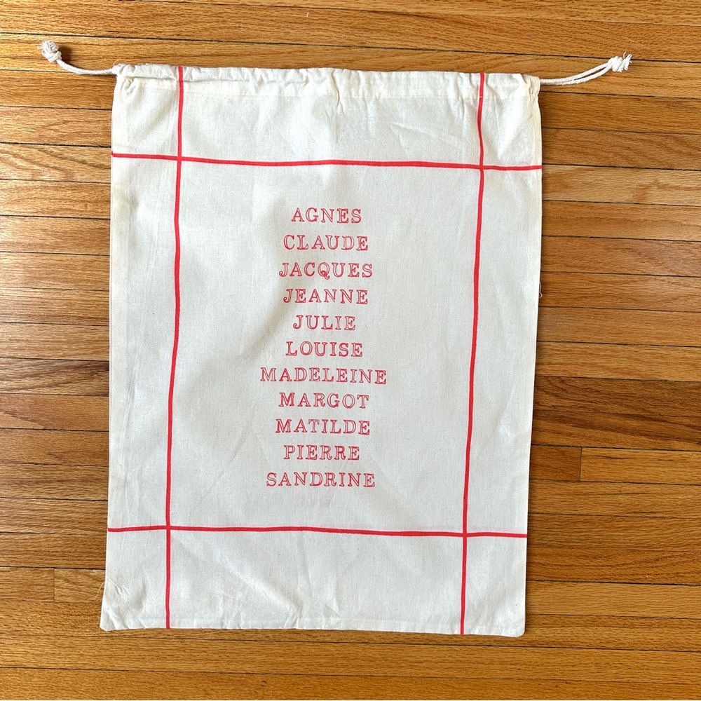 Clare V. Duster Bag with Red Names